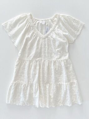 Velvet By Graham & Spencer Wynette Embroidered Cotton Dress XS NWT